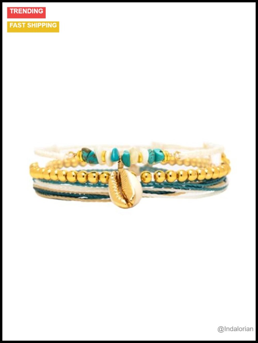 Pura Vida Isla Bracelet Stack 3 Stackable Waterproof Adjustable Bracelets